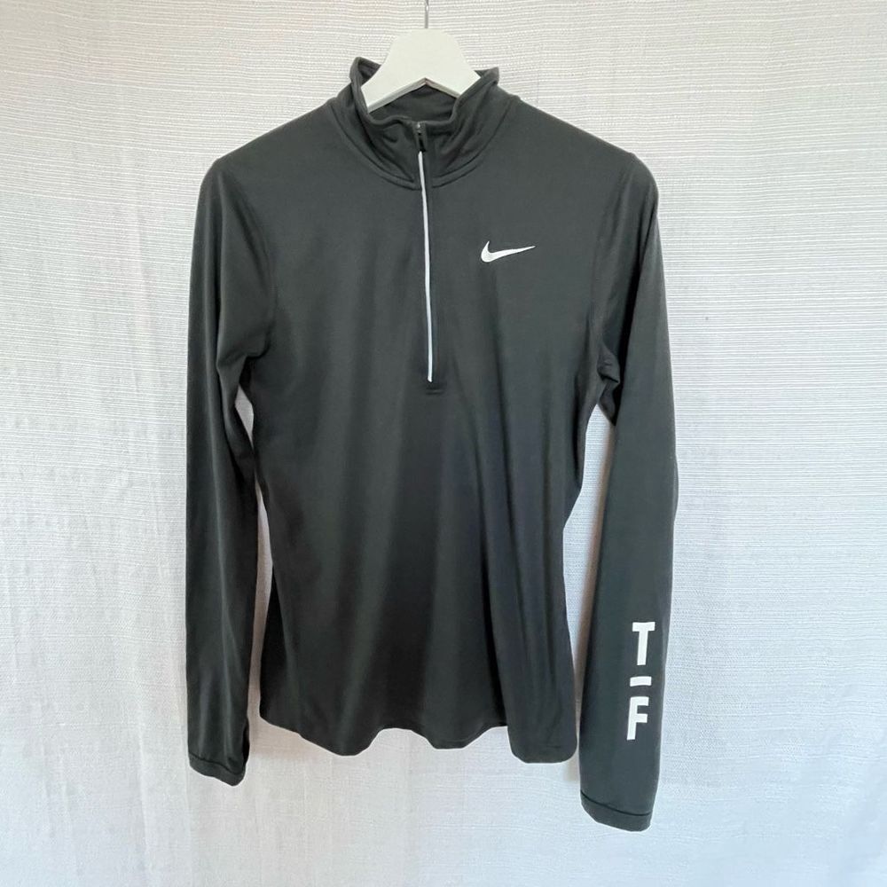 Nike Half-Zip Running Dri-Fit Pullover Navy Grey Sz S